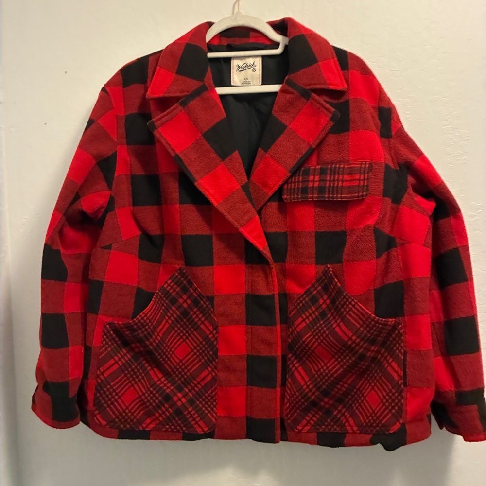 Woolrich Women's Buffalo Check Melton Jacket - Picture 4 of 9